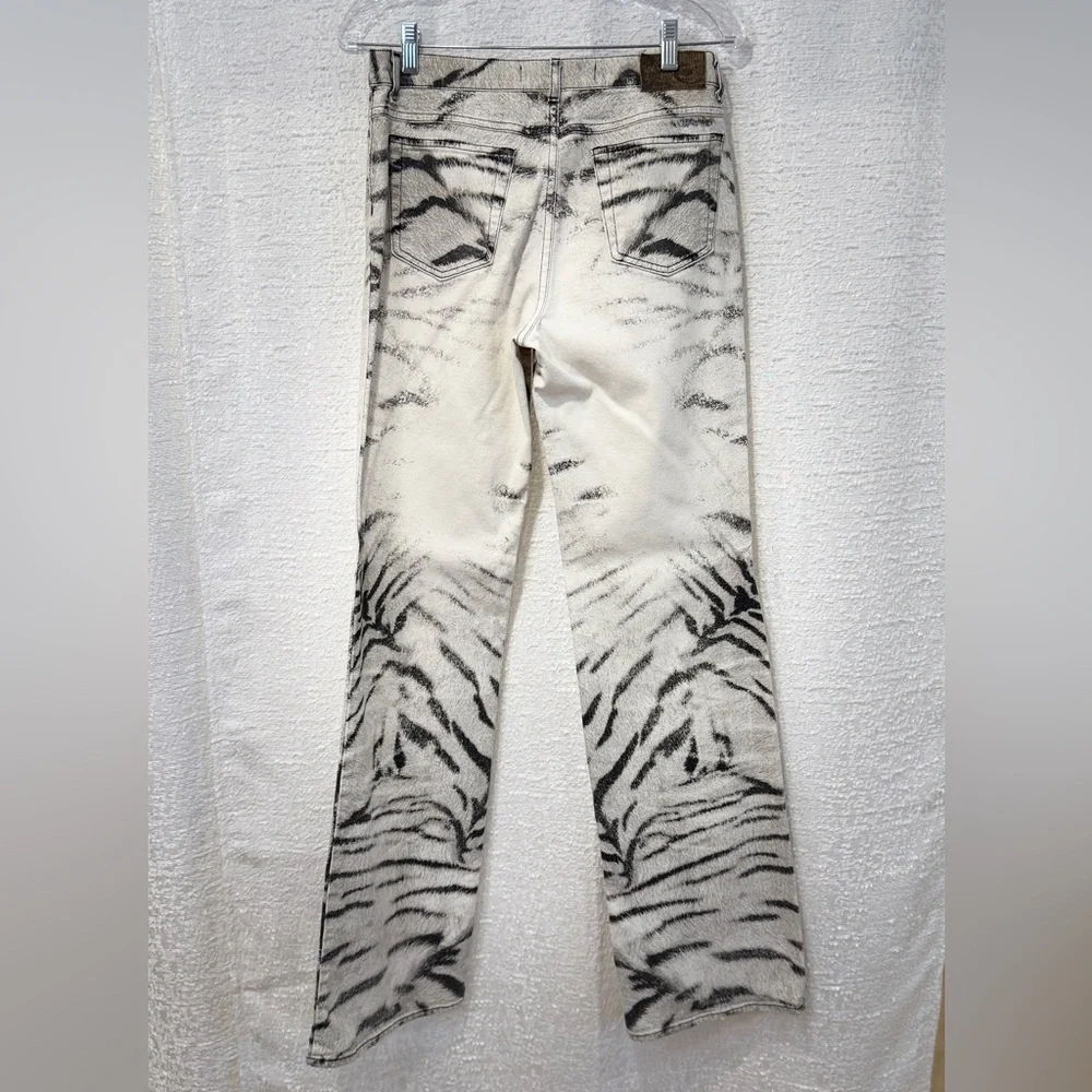 SUPER RARE HTF Vintage 2002 Just Cavalli Ombre Zebra Print Flared Jeans 29 NWOT - Picture 8 of 16